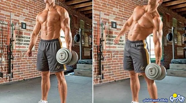 ورزش شکم و ساخت سیکس پک دمبل کنار خم