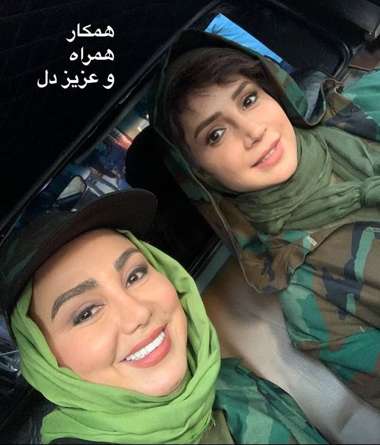 بهنوش بختیاری و شبنم قلی خانی با لباس پلنگ/عکس