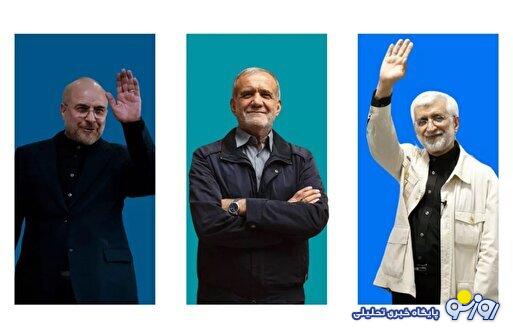 نتایج یک نظرسنجی جدید؛ «پزشکیان» دو برابرِ قالیباف و جلیلی/ افزایش احتمال پیروزی «پزشکیان» در دور اوّل + جداول نتایج یک نظرسنجی جدید؛ «پزشکیان» دو برابرِ قالیباف و جلیلی/ افزایش احتمال پیروزی «پزشکیان» در دور اوّل + جداول