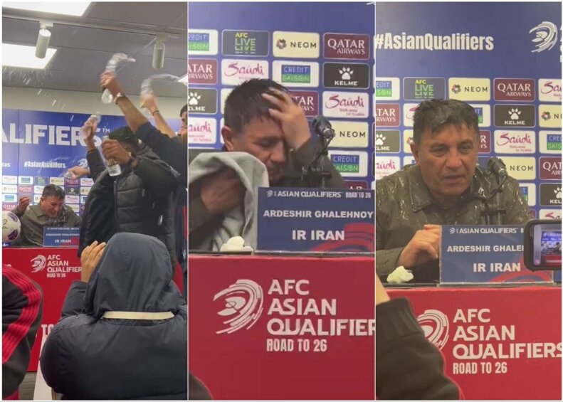 عکس| شوخی سنگین بازیکنان تیم ملی با قلعه‌نویی/ امیر خیسِ خیس شد